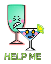 animate cocktail glasses: Mr.Stem's mate sticker #1085556