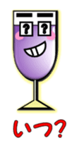 animate cocktail glasses: Mr.Stem's mate sticker #1085562