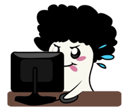 Youkai Afro sticker #1085642