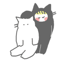 Strange Sticker of cat black and white2 sticker #1088626