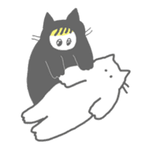 Strange Sticker of cat black and white2 sticker #1088627
