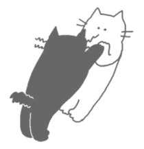 Strange Sticker of cat black and white2 sticker #1088629