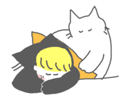 Strange Sticker of cat black and white2 sticker #1088630