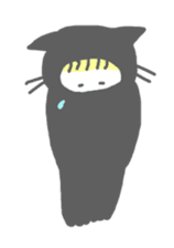 Strange Sticker of cat black and white2 sticker #1088631
