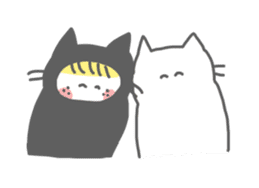 Strange Sticker of cat black and white2 sticker #1088633
