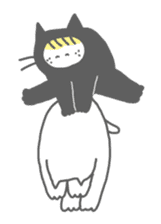 Strange Sticker of cat black and white2 sticker #1088634