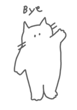 Strange Sticker of cat black and white2 sticker #1088635