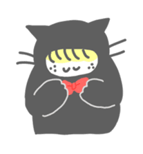 Strange Sticker of cat black and white2 sticker #1088638