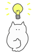 Strange Sticker of cat black and white2 sticker #1088640