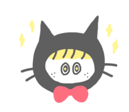 Strange Sticker of cat black and white2 sticker #1088643