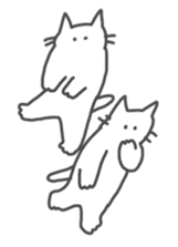 Strange Sticker of cat black and white2 sticker #1088644