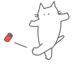 Strange Sticker of cat black and white2 sticker #1088646