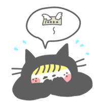 Strange Sticker of cat black and white2 sticker #1088647