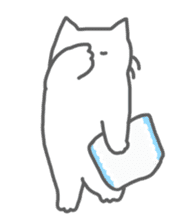 Strange Sticker of cat black and white2 sticker #1088648