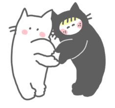 Strange Sticker of cat black and white2 sticker #1088649