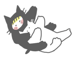 Strange Sticker of cat black and white2 sticker #1088651