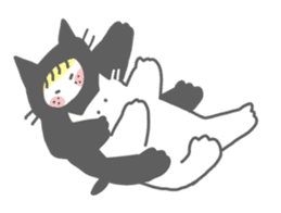 Strange Sticker of cat black and white2 sticker #1088651