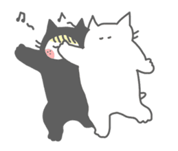 Strange Sticker of cat black and white2 sticker #1088652