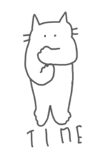 Strange Sticker of cat black and white2 sticker #1088654