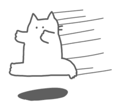 Strange Sticker of cat black and white2 sticker #1088655