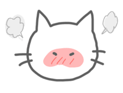 Strange Sticker of cat black and white2 sticker #1088659