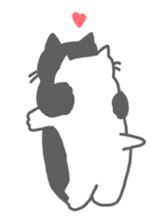Strange Sticker of cat black and white2 sticker #1088660