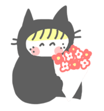 Strange Sticker of cat black and white2 sticker #1088662