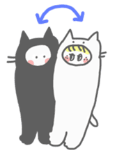 Strange Sticker of cat black and white2 sticker #1088663