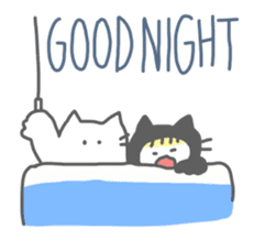 Strange Sticker of cat black and white2 sticker #1088664