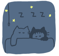 Strange Sticker of cat black and white2 sticker #1088665