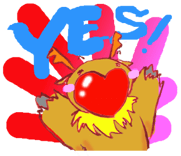 Rudo,TheHeart-shapeRedNosedReindeer sticker #1088828