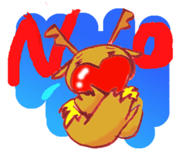 Rudo,TheHeart-shapeRedNosedReindeer sticker #1088829