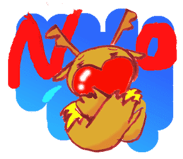 Rudo,TheHeart-shapeRedNosedReindeer sticker #1088829