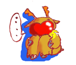 Rudo,TheHeart-shapeRedNosedReindeer sticker #1088833