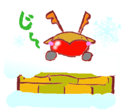 Rudo,TheHeart-shapeRedNosedReindeer sticker #1088834