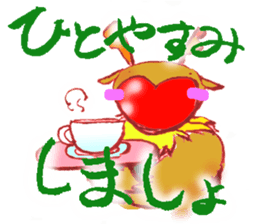 Rudo,TheHeart-shapeRedNosedReindeer sticker #1088852