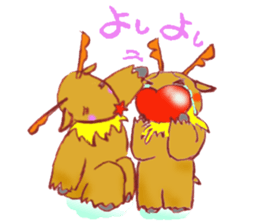 Rudo,TheHeart-shapeRedNosedReindeer sticker #1088857