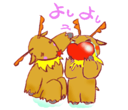 Rudo,TheHeart-shapeRedNosedReindeer sticker #1088857