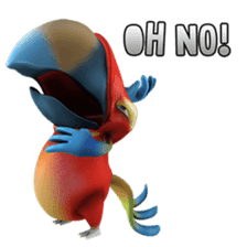 Zeezee, the funny parrot sticker #1088986