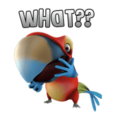 Zeezee, the funny parrot sticker #1088990
