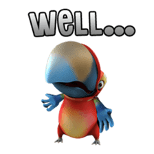 Zeezee, the funny parrot sticker #1088992