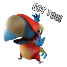Zeezee, the funny parrot sticker #1088999
