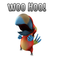 Zeezee, the funny parrot sticker #1089001