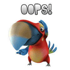 Zeezee, the funny parrot sticker #1089002