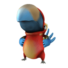 Zeezee, the funny parrot sticker #1089004