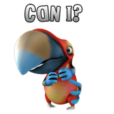 Zeezee, the funny parrot sticker #1089005