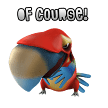 Zeezee, the funny parrot sticker #1089014