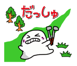 KAWAII MokoPunyu golf diary sticker #1089659