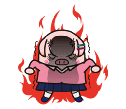 Pig high school girl JKB BOO sticker #1090308