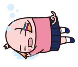 Pig high school girl JKB BOO sticker #1090309